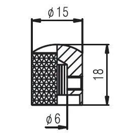 Ручка для потенціометра PAXPHIL NS152 BK MINI DOME METAL KNOB (BLACK) 38608 фото