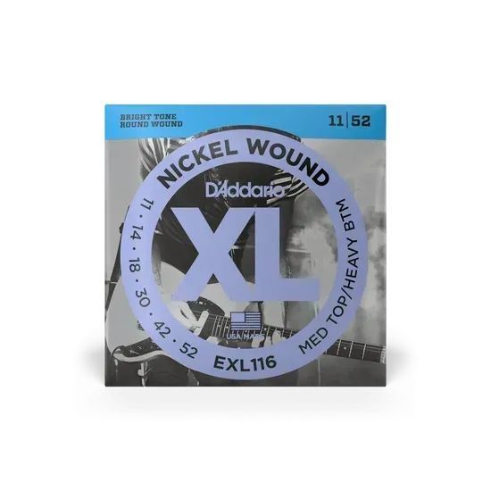 Струни для електрогітари D'ADDARIO EXL116 XL Nickel Wound Medium Top/Heavy Bottom (11-52) 19632 фото