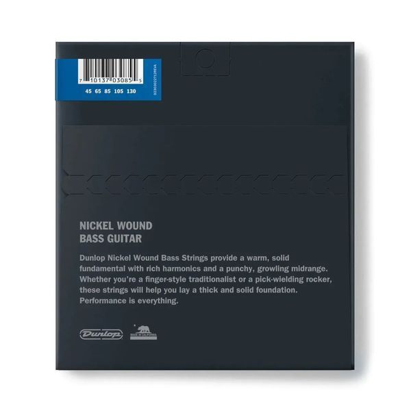 Струни для бас-гітари DUNLOP DBN45130 Nickel Wound Medium 5-String 45-130 20551 фото