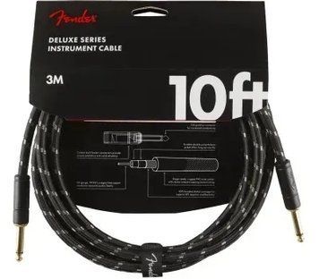 Кабель інструментальний Fender Cable Deluxe Series 10' Black Tweed 228466 фото