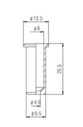 Втулка для кріплення струн PAXPHIL HS019 CR Bass String Mounting Ferrule (Chrome) 21857 фото