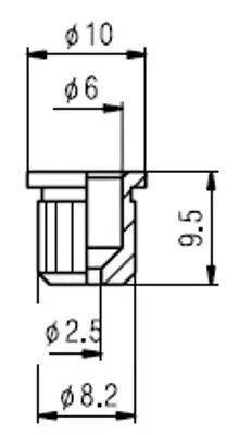 Втулка для кріплення струн PAXPHIL HS017 CR Guitar String Mounting Ferrule (Chrome) 33391 фото