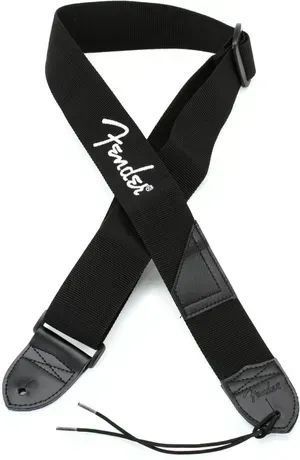 Ремінь гітарний Fender Strap 2 Black White Logo 53884 фото