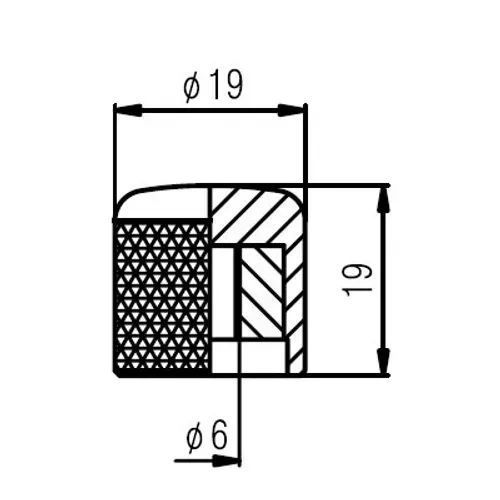 Ручка для потенціометра Paxphil NB006 CR Push-On Control Knob (Chrome) 35987 фото