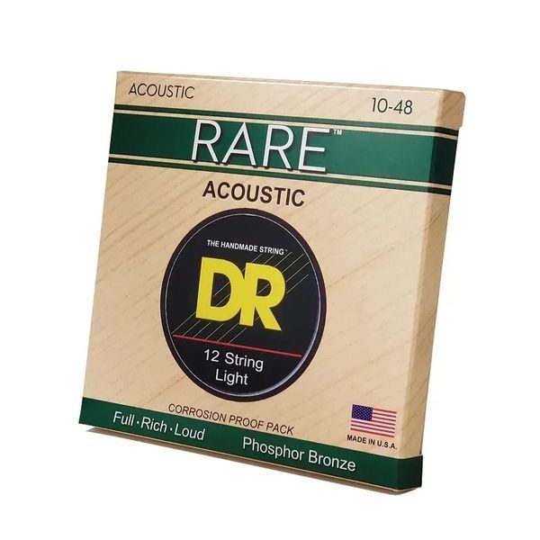 Струни для акустичної гітари DR Strings Rare Acoustic Phosphor Bronze - 12 String (10-48) 40795 фото