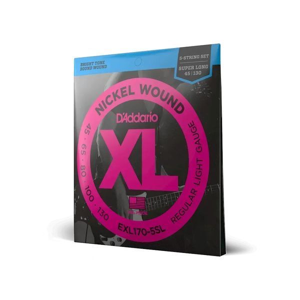 Струни для бас-гітари D'ADDARIO EXL170-5SL XL Nickel Wound Bass Regular Light 5-String (45-130) 26153 фото