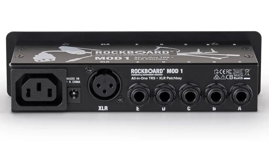 Панель для педалборду ROCKBOARD MOD 1 V2 All-in-One TRS & XLR, IEC & Barrel Patchbay 38362 фото