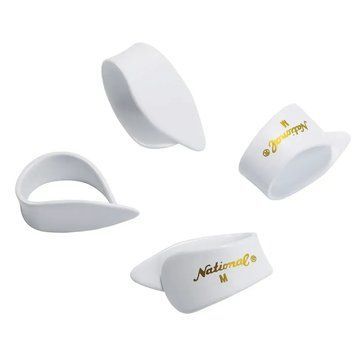 Набір медіаторів D'addario National Finger Picks - White Celluloid Large 4 Pack 39655 фото
