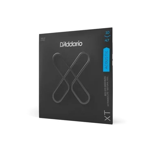 Струни для акустичної гітари D'ADDARIO XTABR1047-12 XT 80/20 Bronze Light 12-String (10-47) 37253 фото