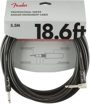 Кабель інструментальний Fender Cable Professional Series 18.6' Angled Black 228434 фото