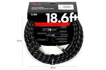 Кабель інструментальний Fender Cable Deluxe Series 18.6' Black Tweed 228440 фото