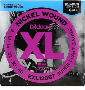 Струни для електрогітари D'ADDARIO EXL120BT XL Nickel Wound Balanced Tension Super Light (09-40) 30084 фото