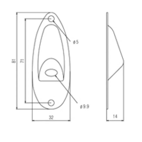 Роз'єм-планка PAXPHIL HJ001 BK Strat Style Jack Plate (Black) 21835 фото