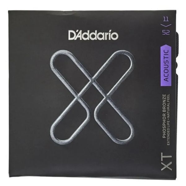 Струни для акустичної гітари D'ADDARIO XTAPB1152 XT Phosphor Bronze Custom Light (11-52) 37260 фото