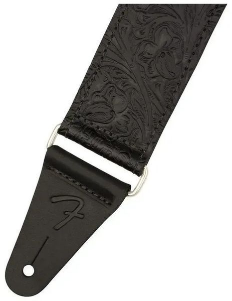 Ремінь гітарний Fender 2" Tooled Leather Strap Black 230254 фото