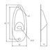 Роз'єм-планка PAXPHIL HJ001 CR Strat Style Jack Plate (Chrome) 21834 фото 2