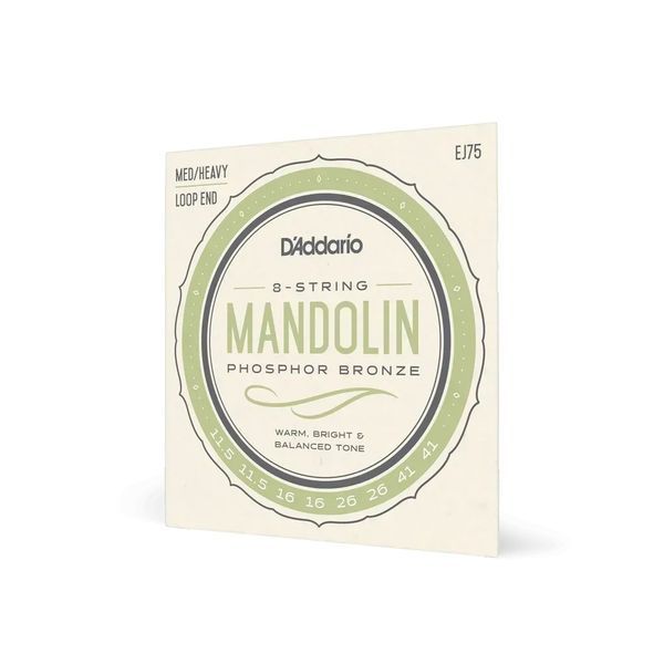 Струни для мандоліни D'Addario EJ75 Mandolin Phosphor Bronze Medium/Heavy (11.5-41) 35002 фото