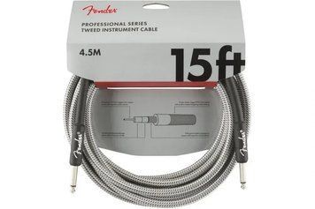 Кабель інструментальний Fender Cable Professional Series 15' White Tweed 228450 фото